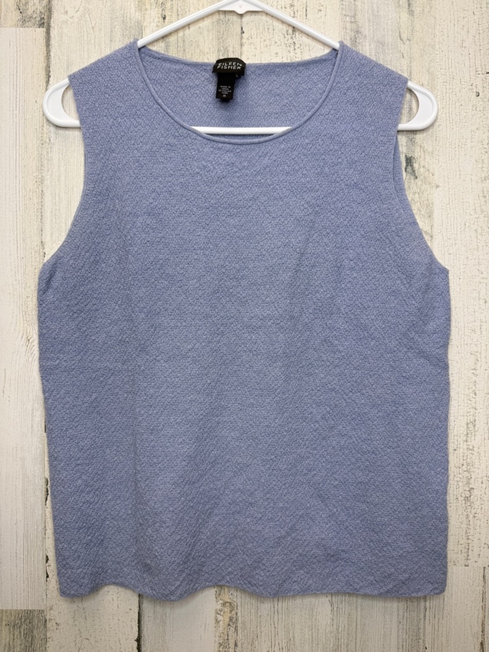 Eileen Fisher Light Lavender Textured Knit Shell